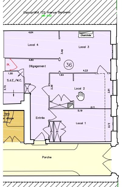 Photo 9 - Lyon Jean Macé : Vends 3 pièces 73m² RDC lumineux et bien desservi